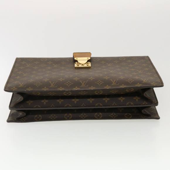 LOUIS VUITTON Monogram Serviette Fermoir Business Bag M53305 LV Auth rd4785 - Picture 5 of 16